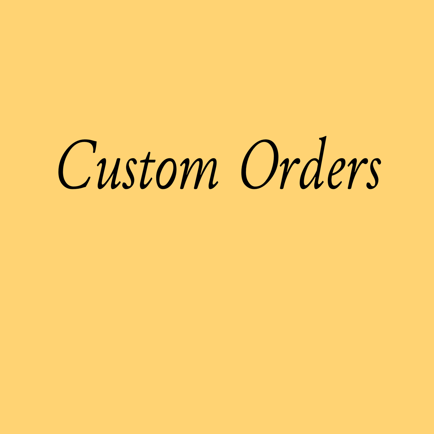 Custom Group Orders