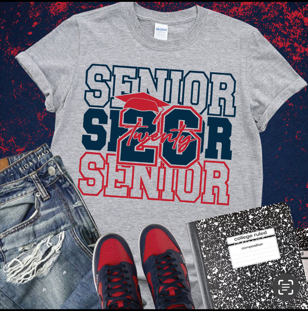 Blue & Red Senior shirt