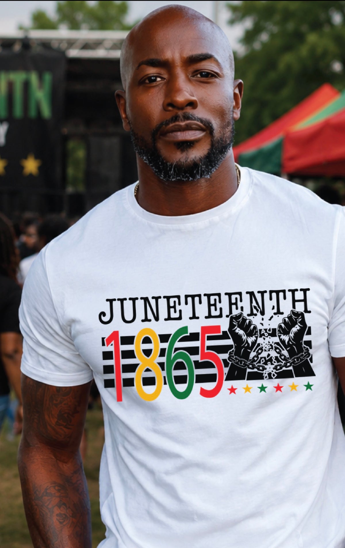 White Juneteenth chains